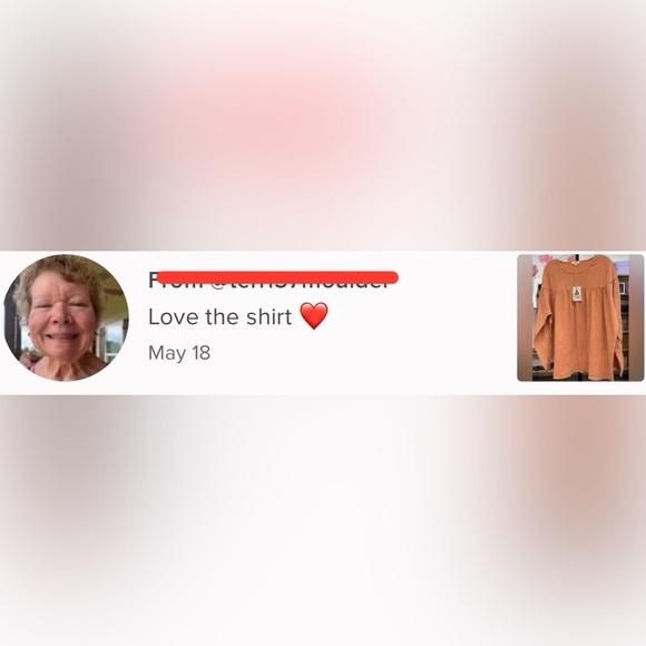 Easel Mineral Wash Baby Doll Long Sleeve Top in Color Coral Sizes Small & M NWT - Picture 15 of 15